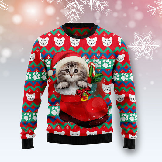 Cat Socks T1610 Ugly Christmas Sweater