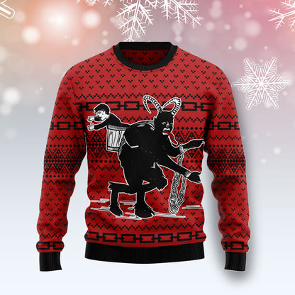 Krampus The Christmas Devil HZ120815 unisex womens & mens, couples matching, friends, funny family ugly christmas holiday sweater gifts (plus size available)