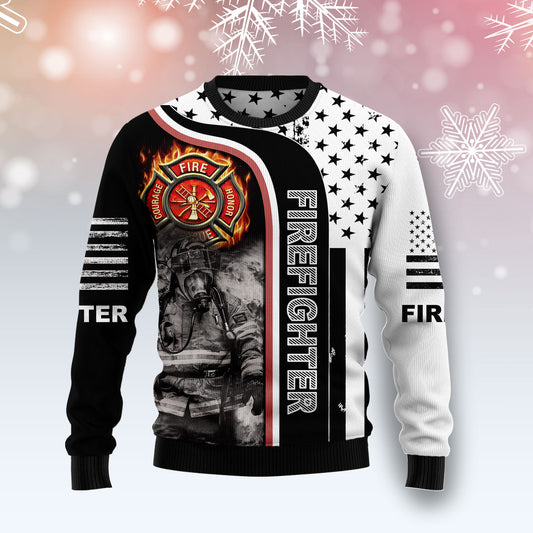 Firefighter Awesome T2010 Ugly Christmas Sweater