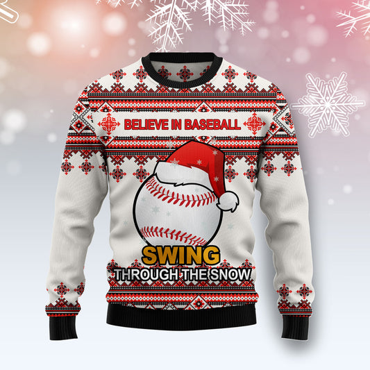 Baseball Santa Hat T2110 Ugly Christmas Sweater
