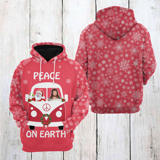 Hippie Peace On Earth T2210 - All Over Print Unisex Hoodie