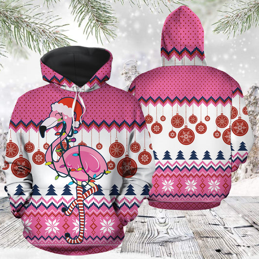 Flamingo Christmas HZ121013 unisex womens & mens, couples matching, friends, funny family sublimation 3D hoodie christmas holiday gifts (plus size available)
