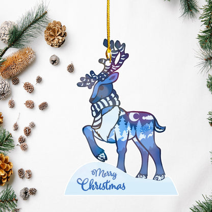 Merry Christmas Reindeer Personalizedwitch Ornament