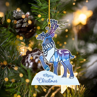 Merry Christmas Reindeer Personalizedwitch Ornament