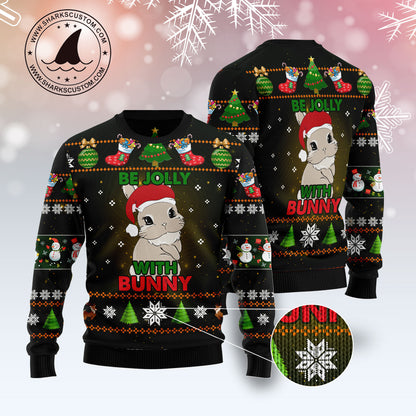 Rabbit Be Jolly TY1811 Ugly Christmas Sweater