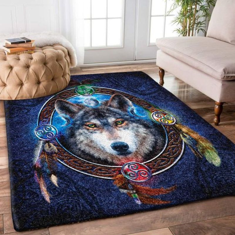 Wolf Cool Rectangle Rug
