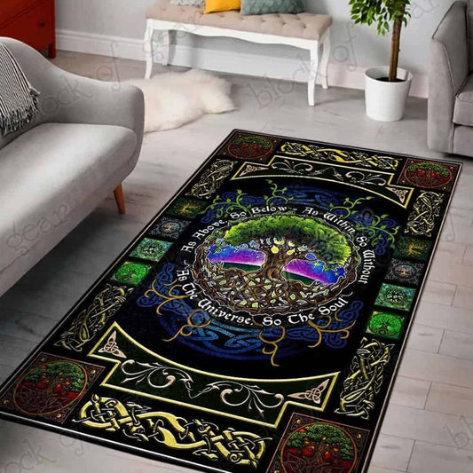 As The Universe So The Soul Tree Of Life Rectangle Rug