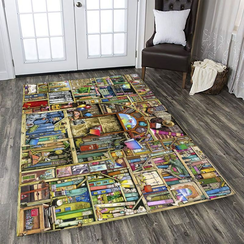 My Sky My World Bookshelf Rectangle Rug 26