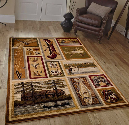 Just Go Fishing Rectangle Rug 5