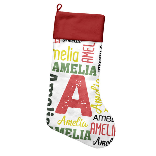 Repeating Name Personalizedwitch Personalized Christmas Stocking