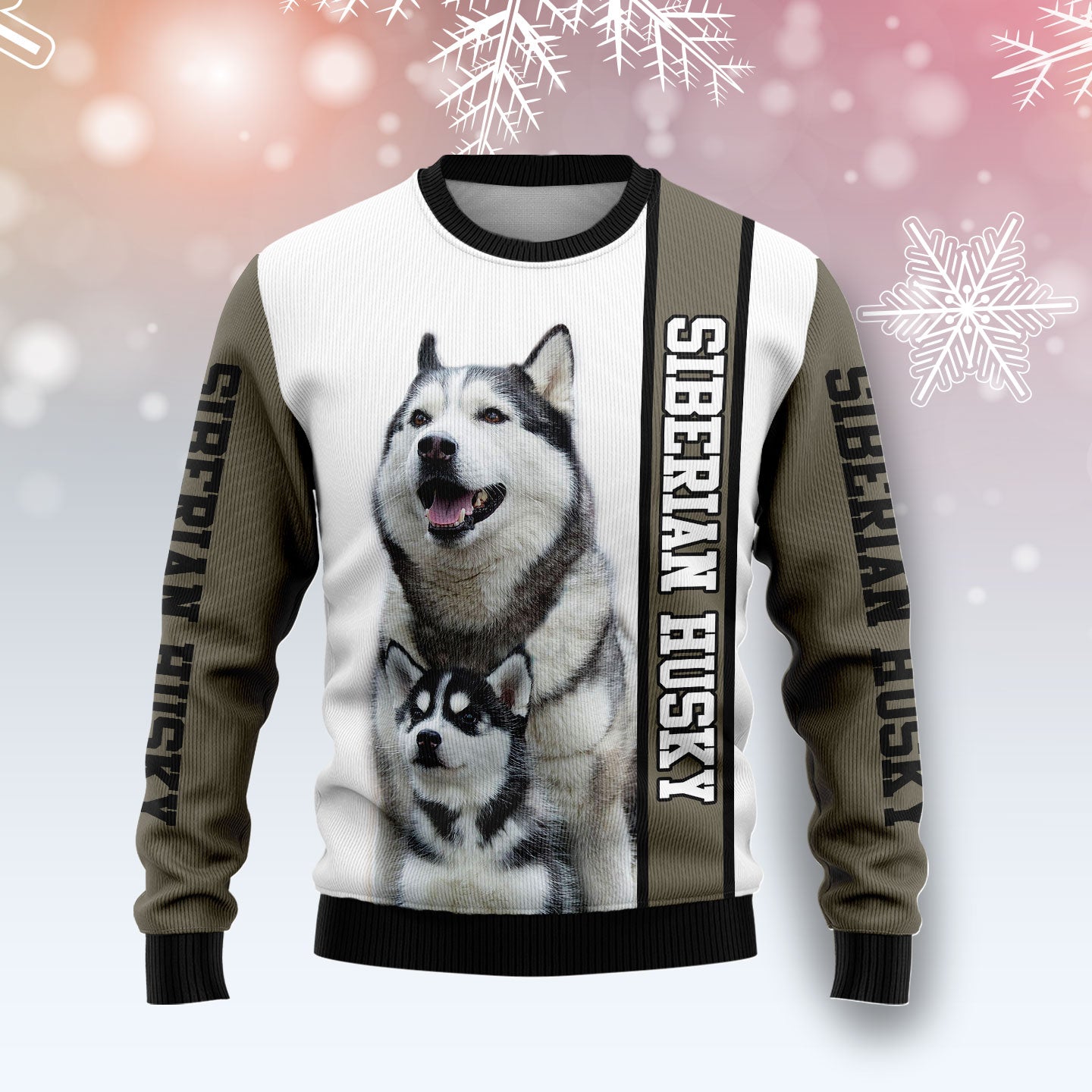 Rescued Siberian Husky D1011 Ugly Christmas Sweater