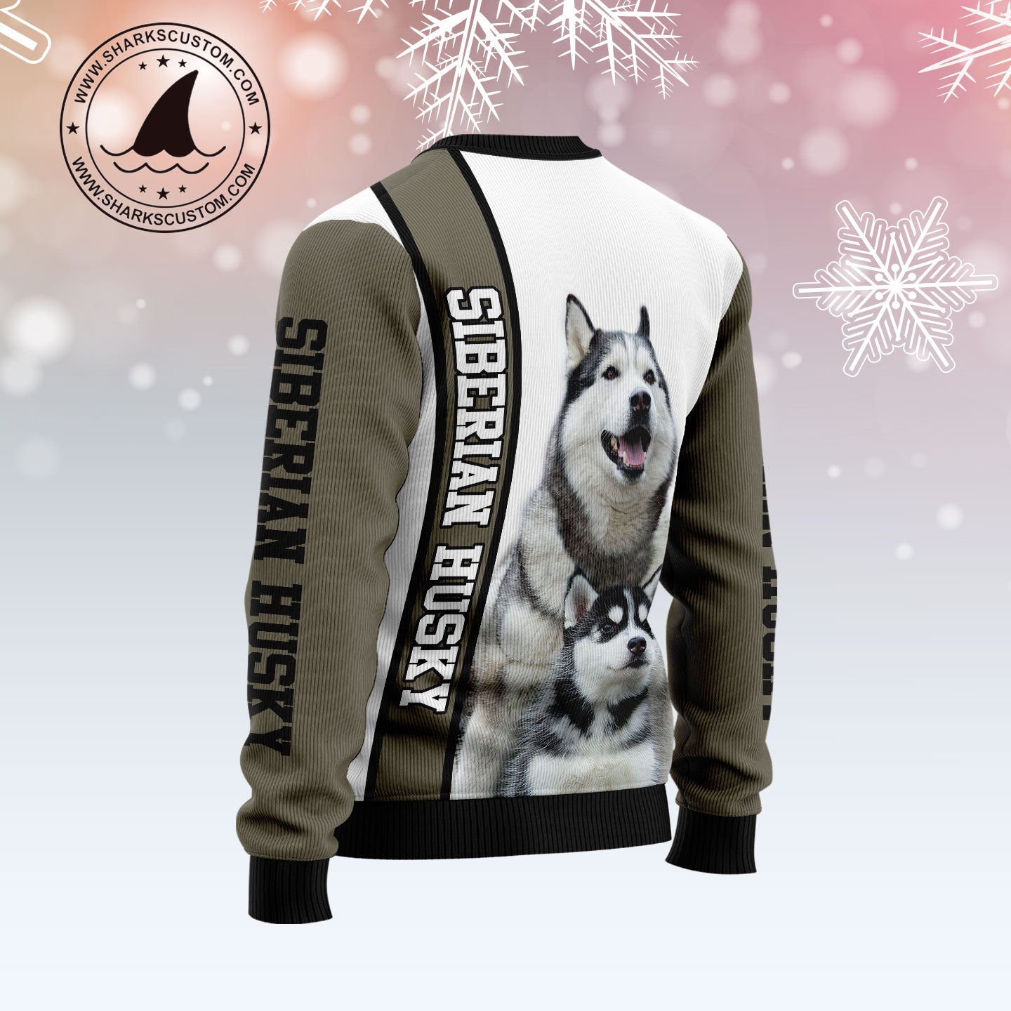 Rescued Siberian Husky D1011 Ugly Christmas Sweater