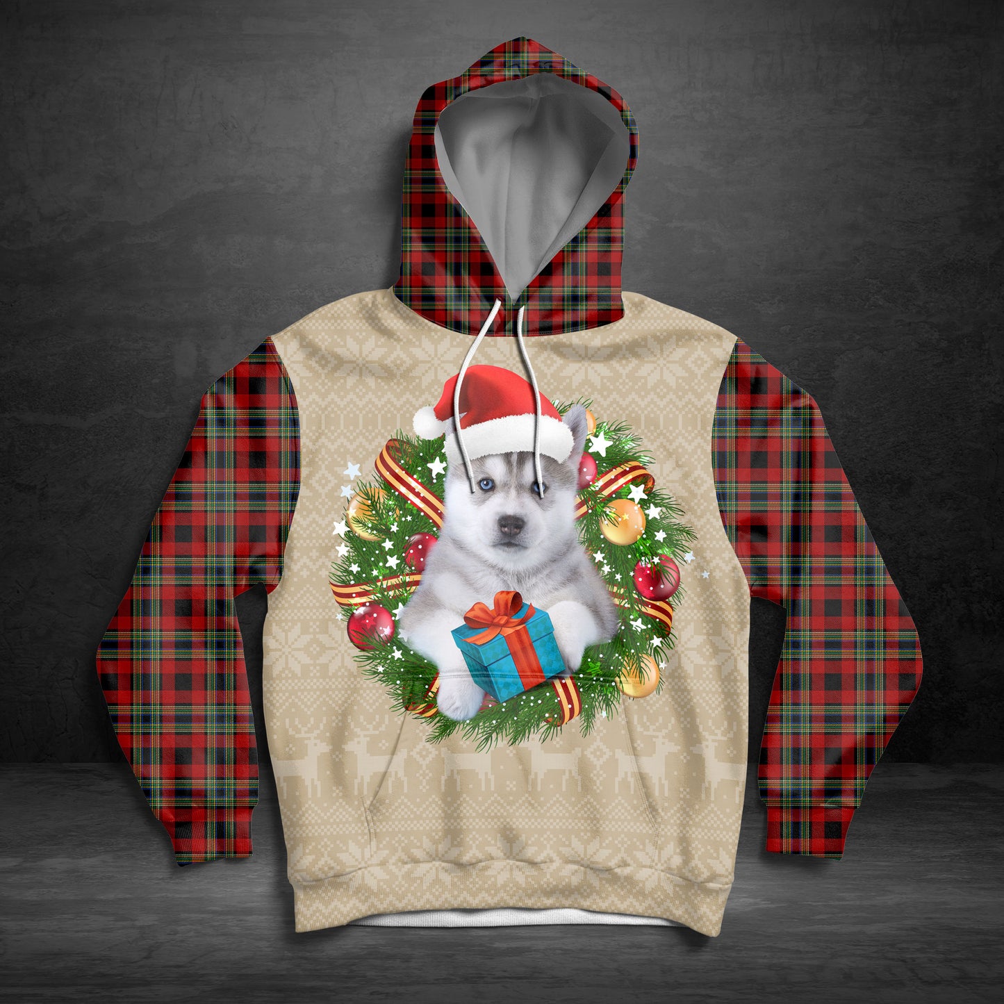Siberian Husky Christmas Awesome TY1811 - All Over Print Unisex Hoodie