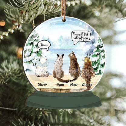 They Still Talk About You Cat Memorial Personalizedwitch Personalized Printed Wood Ornament
