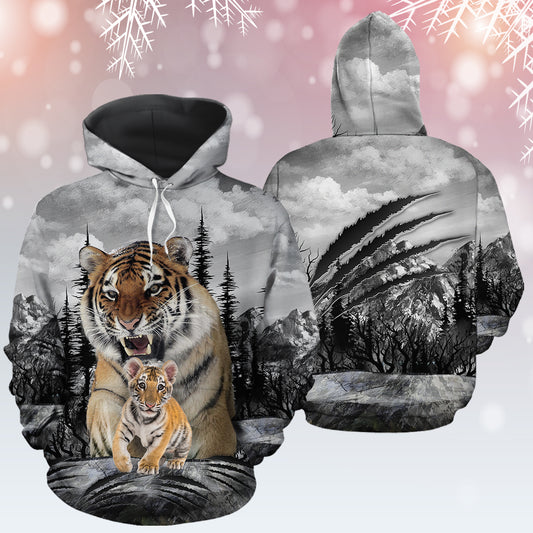 Tiger Scratch TY1812 unisex womens & mens, couples matching, friends, funny family sublimation 3D hoodie holiday gifts (plus size available)