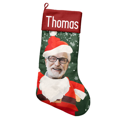 Santa Claus Custom Face Personalizedwitch Personalized Christmas Stocking