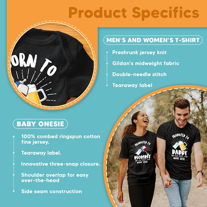 Drink Beer Wine Milk New Parents And Baby Matching Family Shirts Set