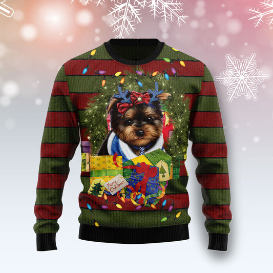 Yorkshire Terrier Gift Xmas D1011 Ugly Christmas Sweater